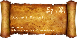 Szórádi Marcell névjegykártya